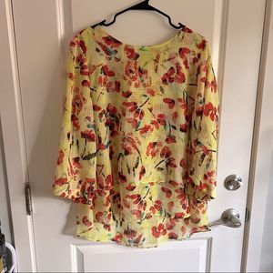 Flowy floral layered blouse